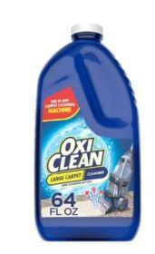 OxiClean Large Carpet Cleaner Liquid Solution for Steam Cleaning Machines, 64 fl oz