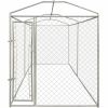 Outdoor Dog Kennel with Canopy Top 13'x6'x7.9'