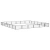 24-Panel Dog Playpen Black 39.4"x19.7" Powder-coated Steel