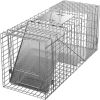 32" Live Animal Cage Trap Heavy Duty Steel Catch Humane Rodent Cage w/Iron Door